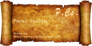 Perei Csilla névjegykártya